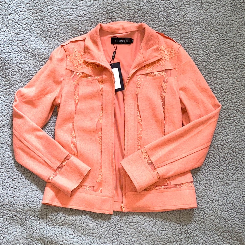 Verducci Designer Wool & Lace Jacket Sz M